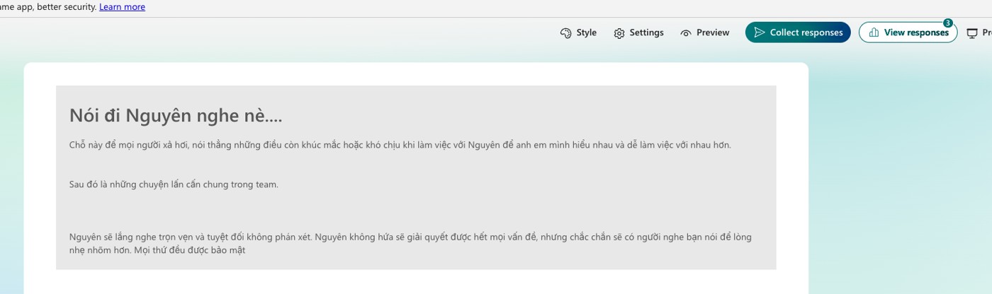 Nói đi Nguyên nghe nè pulse check form